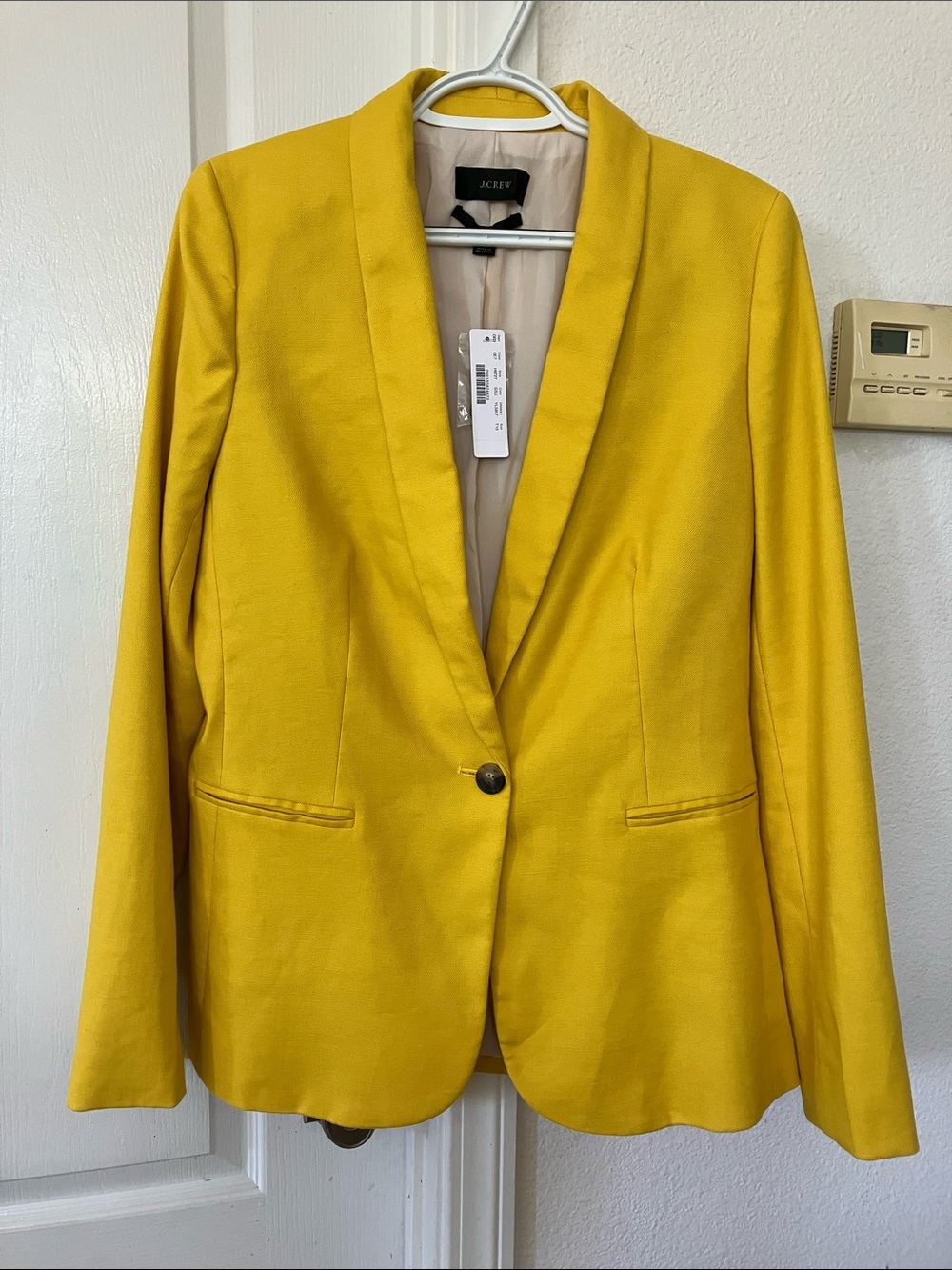 NWT J.Crew Parke Blazer Linen Blend Mustard Yellow  Orig $178.99